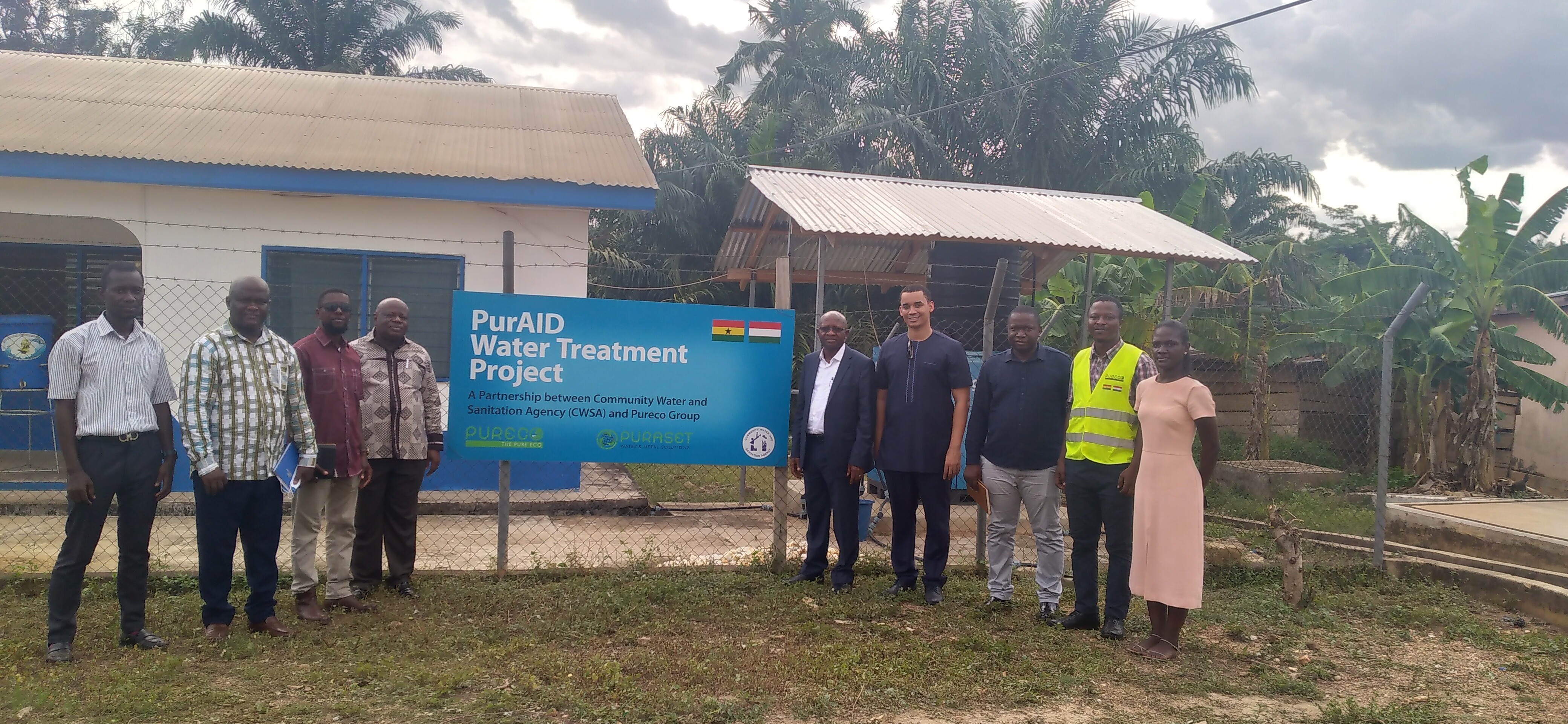 The minister of Sierra Leone visited our PurAID project in Ghana
